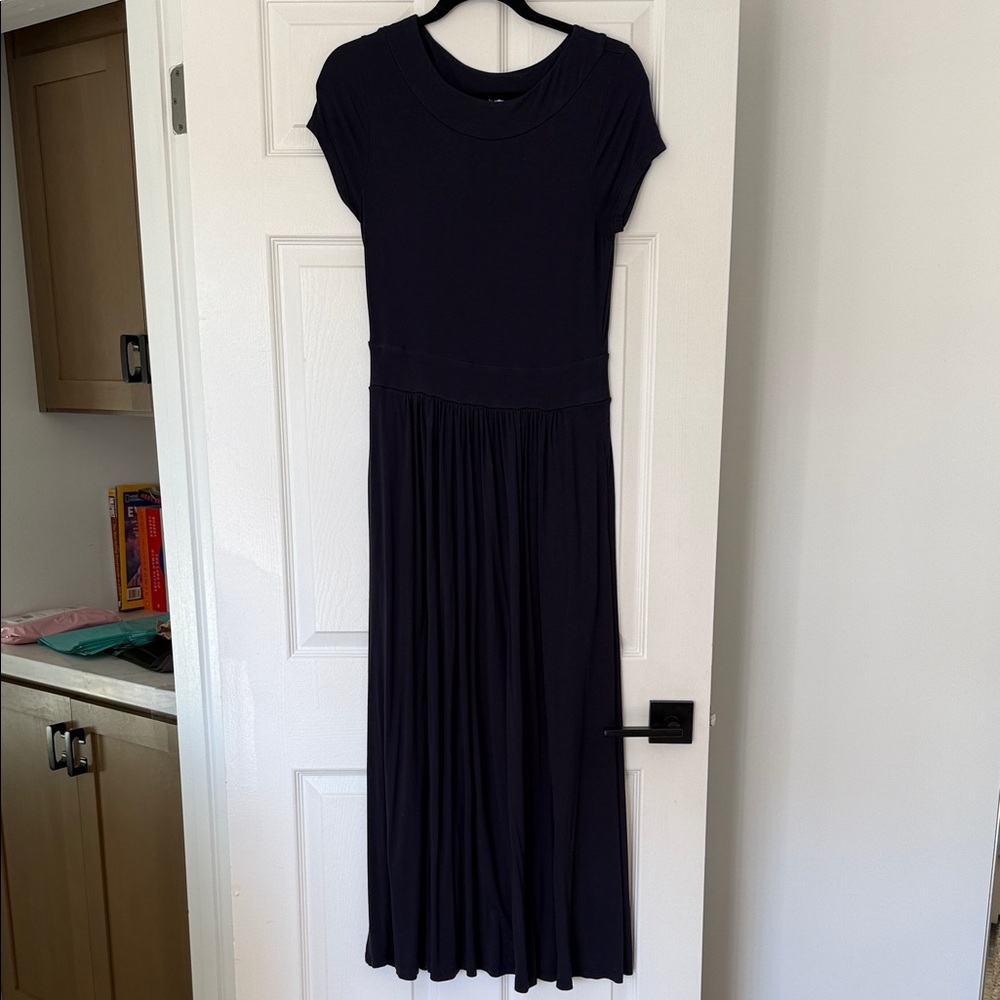 Boden Melanie Midi Knit Dress Navy Sz 6 Long
